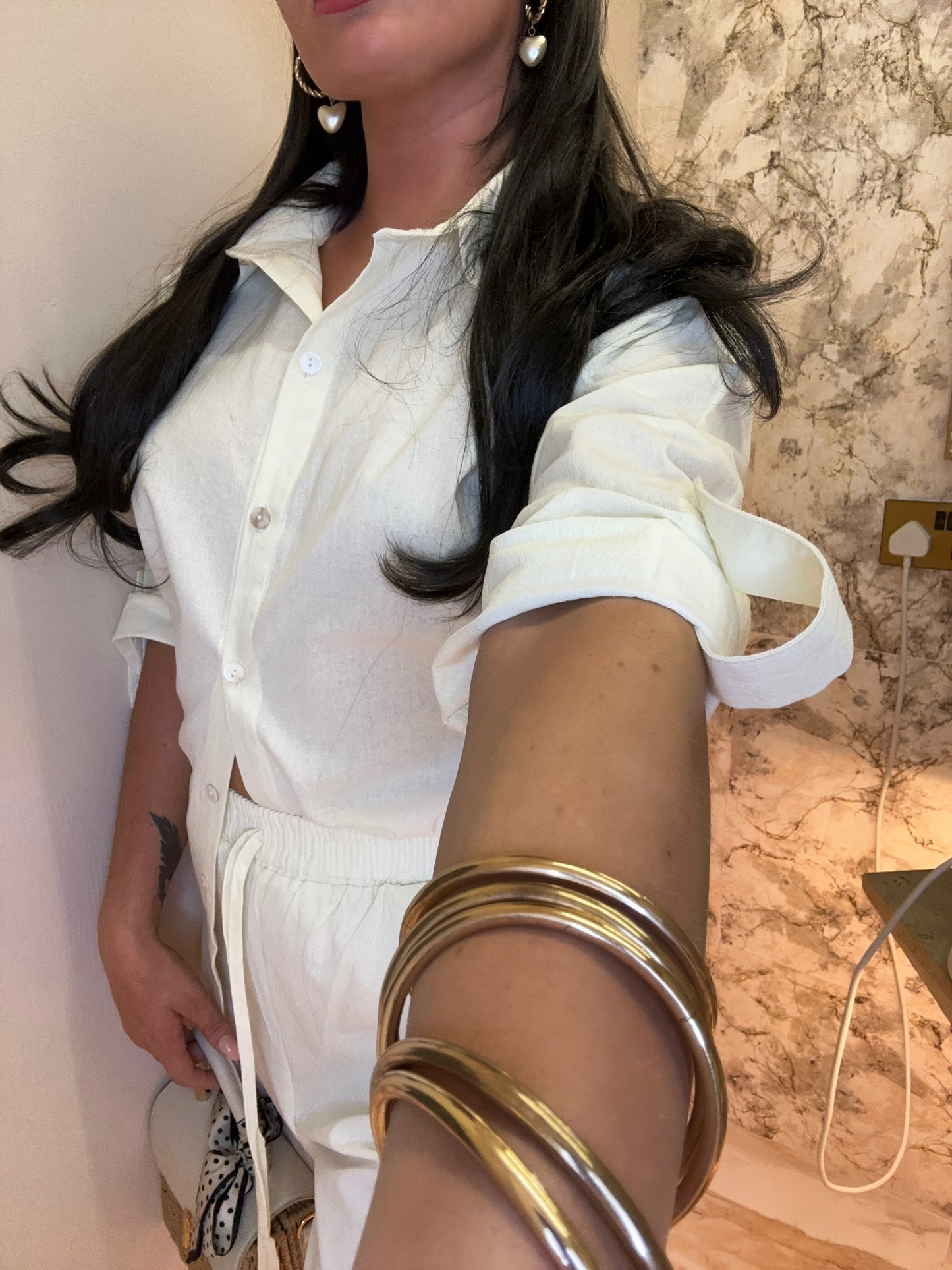 Cream Linen Set
